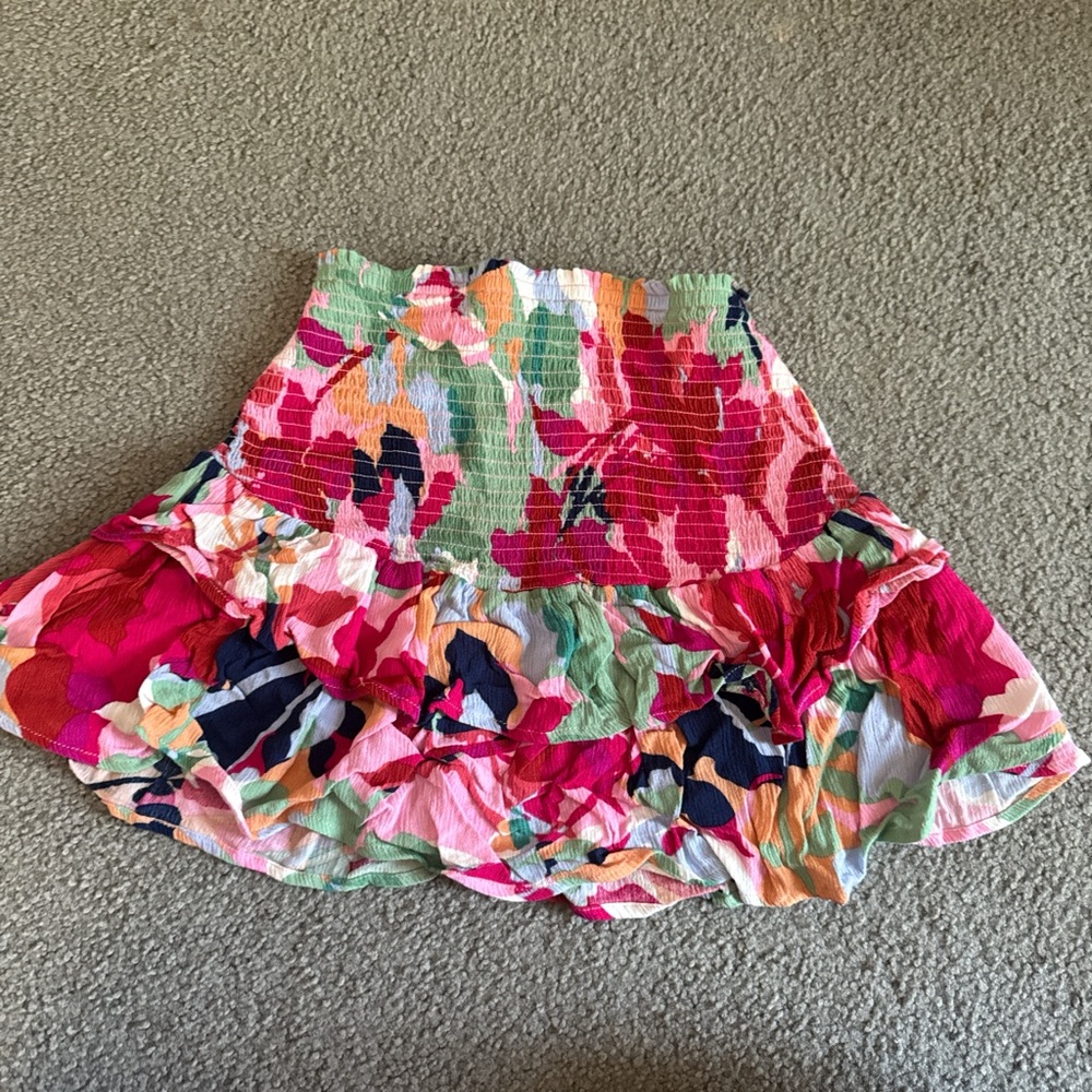 Floral Ruffle Mini Skirt - Picture 2 of 3